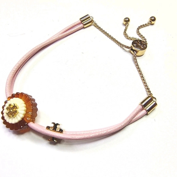 Tory Burch Pink and Gold Bracelet with Cream Accent - Picture 4 of 4